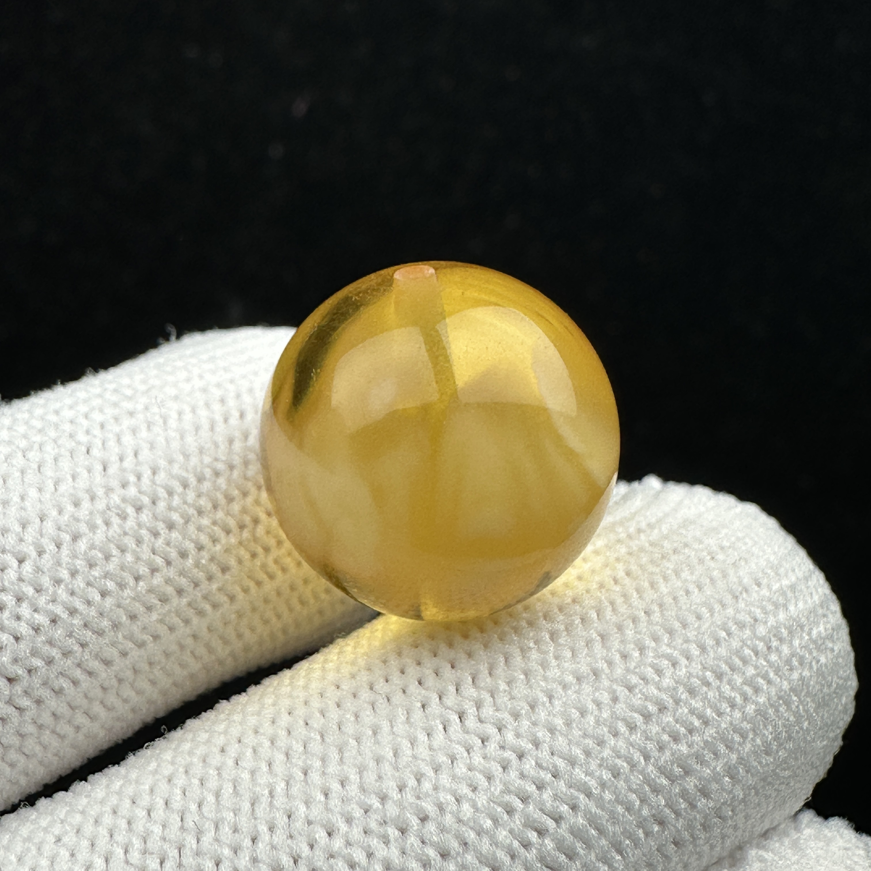 A1903天然蜜蜡圆珠17mm支持鉴定假一罚四