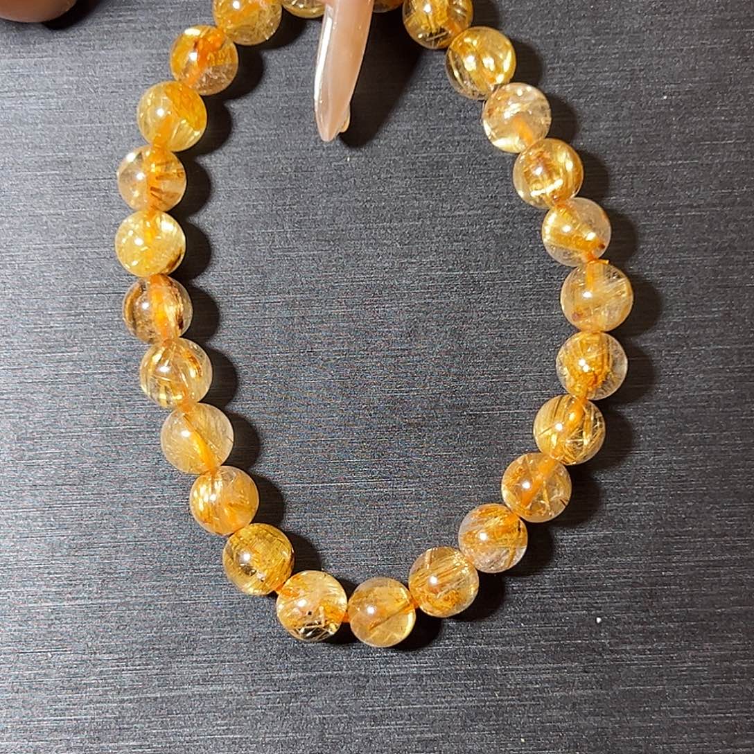 未镶嵌发晶手链天然金发晶