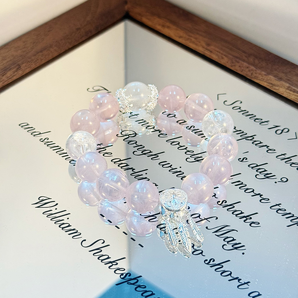 【述物】捕梦网 粉水晶 白幽灵 白水晶