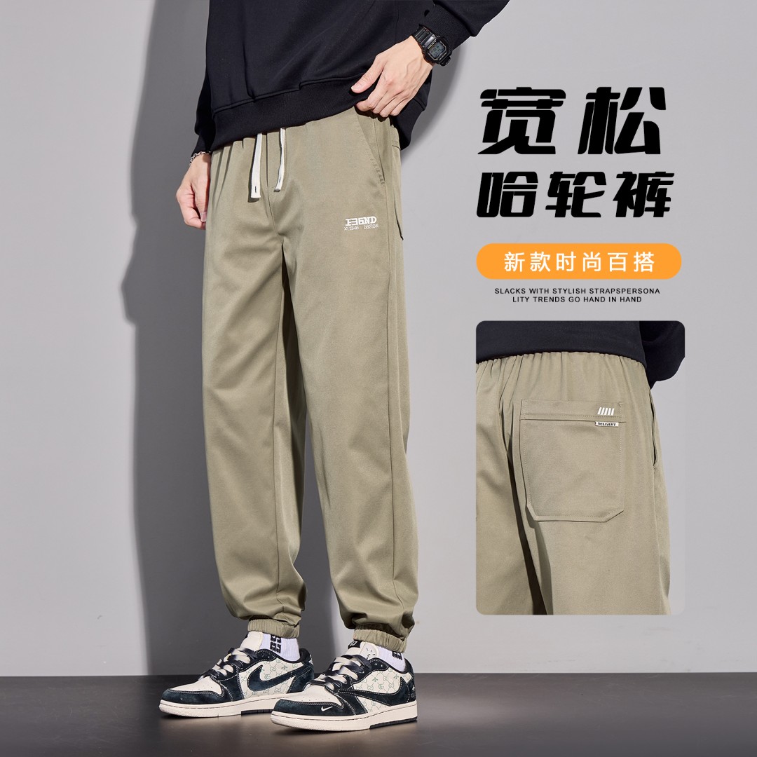 休闲裤男款爆款2025新款秋季加厚男款裤子男束脚裤长裤男装直播间