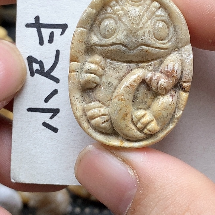 颈饰未镶嵌硅化珊瑚（珊瑚玉）