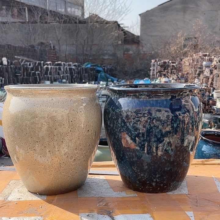 无铅玻璃宜兴紫砂花盆