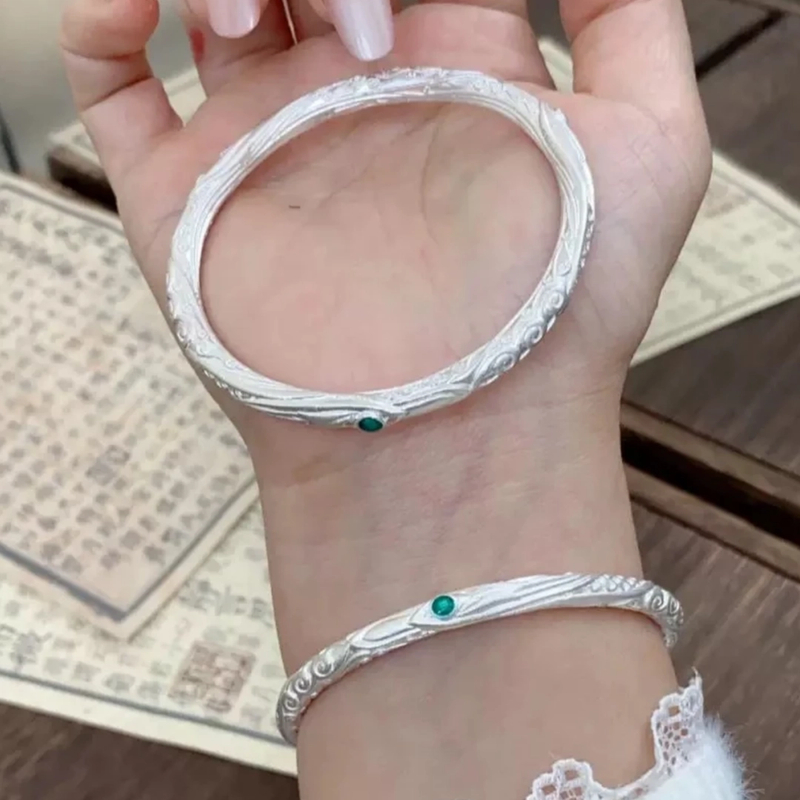 足银手镯 中国银都999哪吒乾坤圈魔童闹海手镯实心银镯子送朋友礼