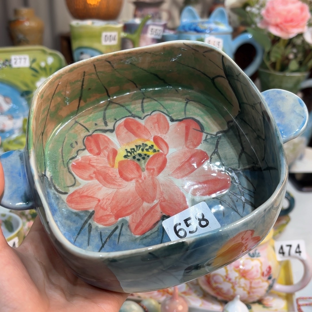 景德镇手绘高温釉下彩陶瓷茶具