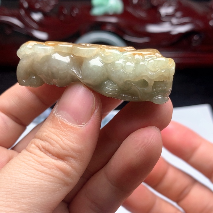 翡翠颈饰未镶嵌貔貅16