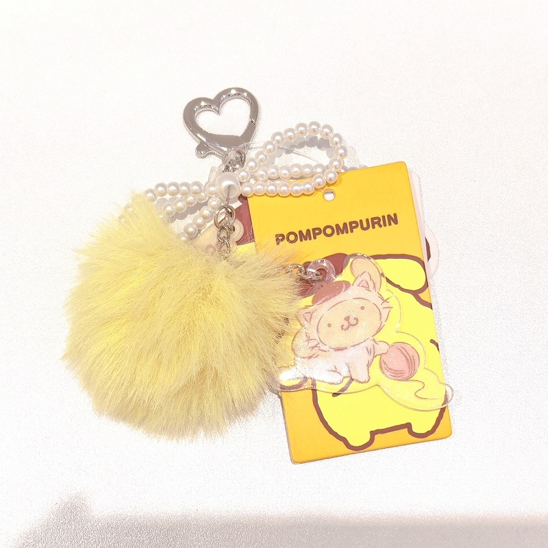 Sanrio Characters 猫咪联名系列毛球挂饰(布丁狗)&名创优品