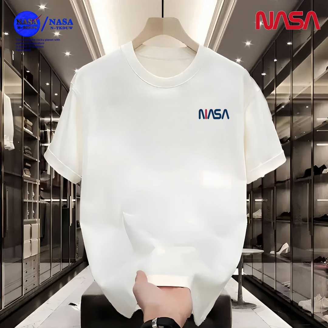 【NSASA联名】重磅纯棉T恤男女同款时尚百搭短袖【小红蓝nasa】A-028