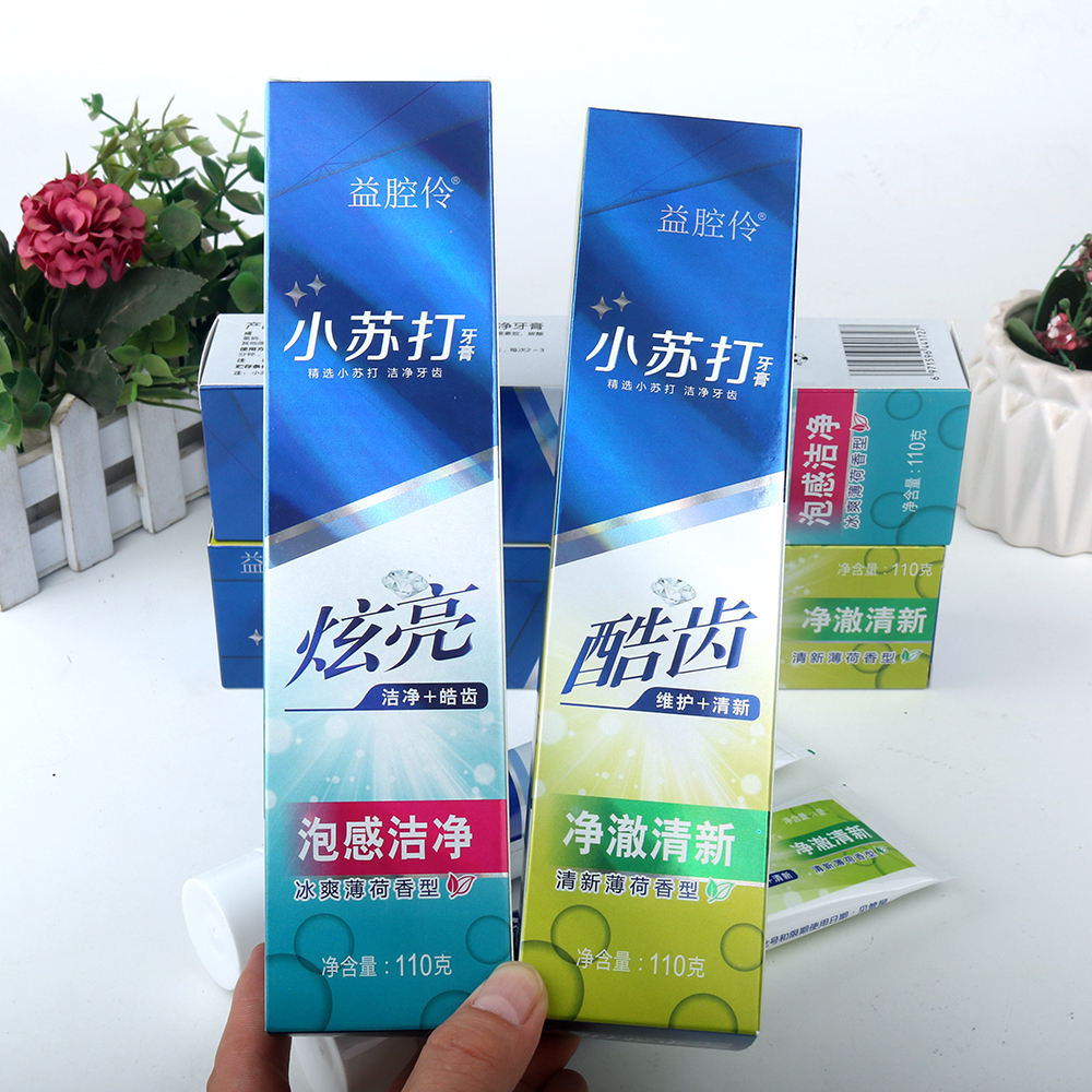 小苏打牙膏深海盐益生菌清新护龈亮白温和洁齿护理