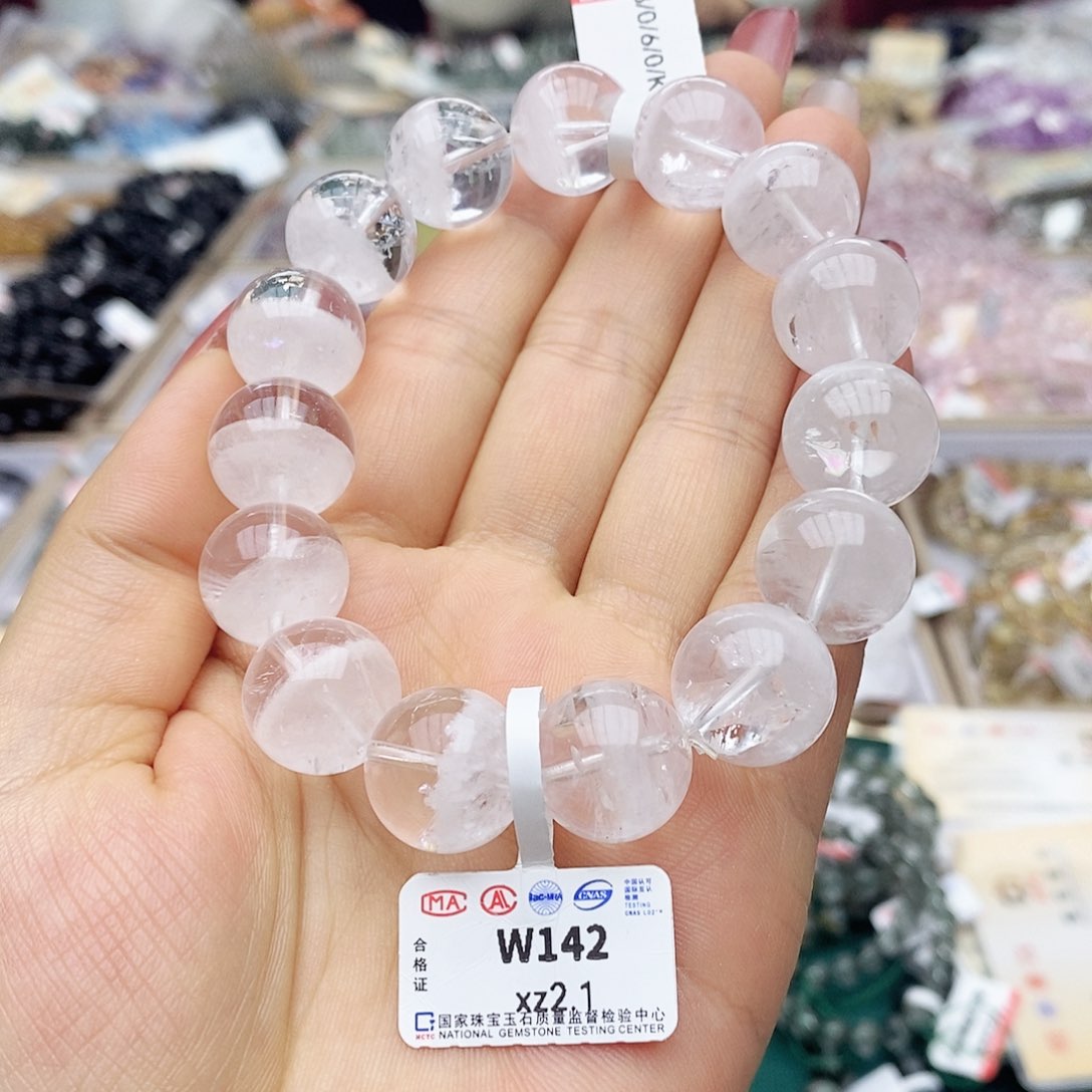 水晶手链未镶嵌W142白幽灵15m
