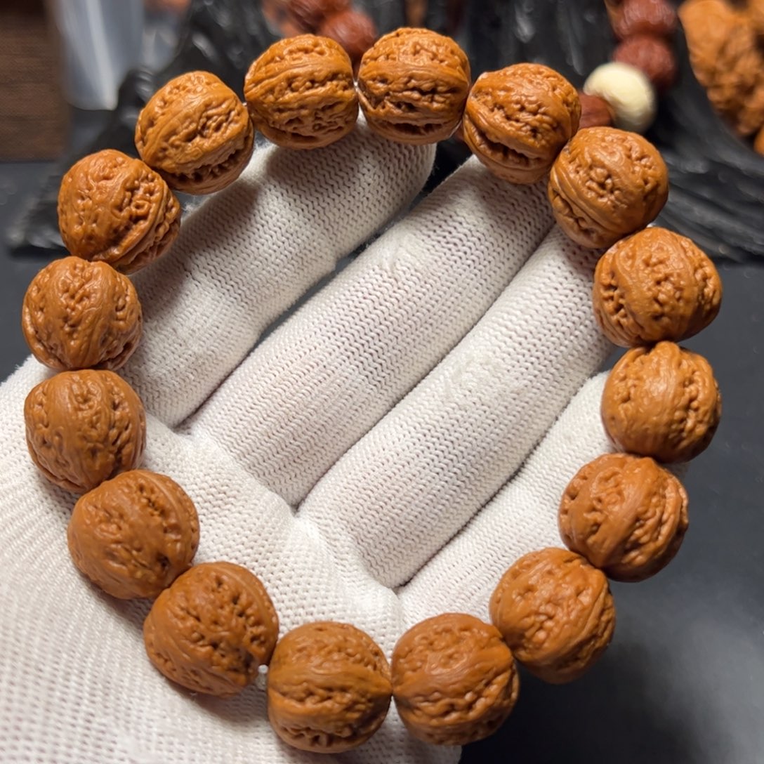 津***哥手串文玩核桃尺寸17
