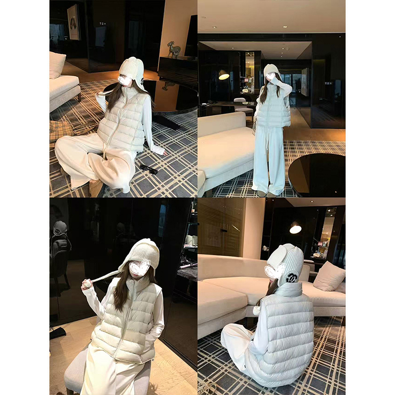 Moses Queen/魔西女王立领无袖棉服马甲秋冬叠穿保暖棉衣外套外穿