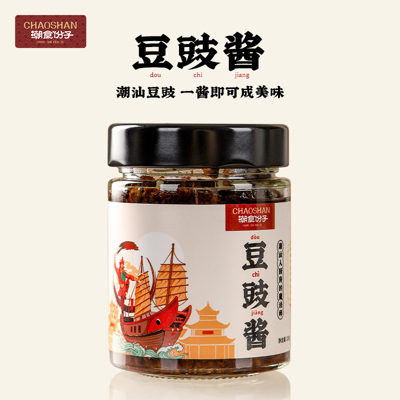 潮食份子 潮汕豆豉酱排骨酱豉汁正宗豆豉凤爪蒸鱼家常调料220g