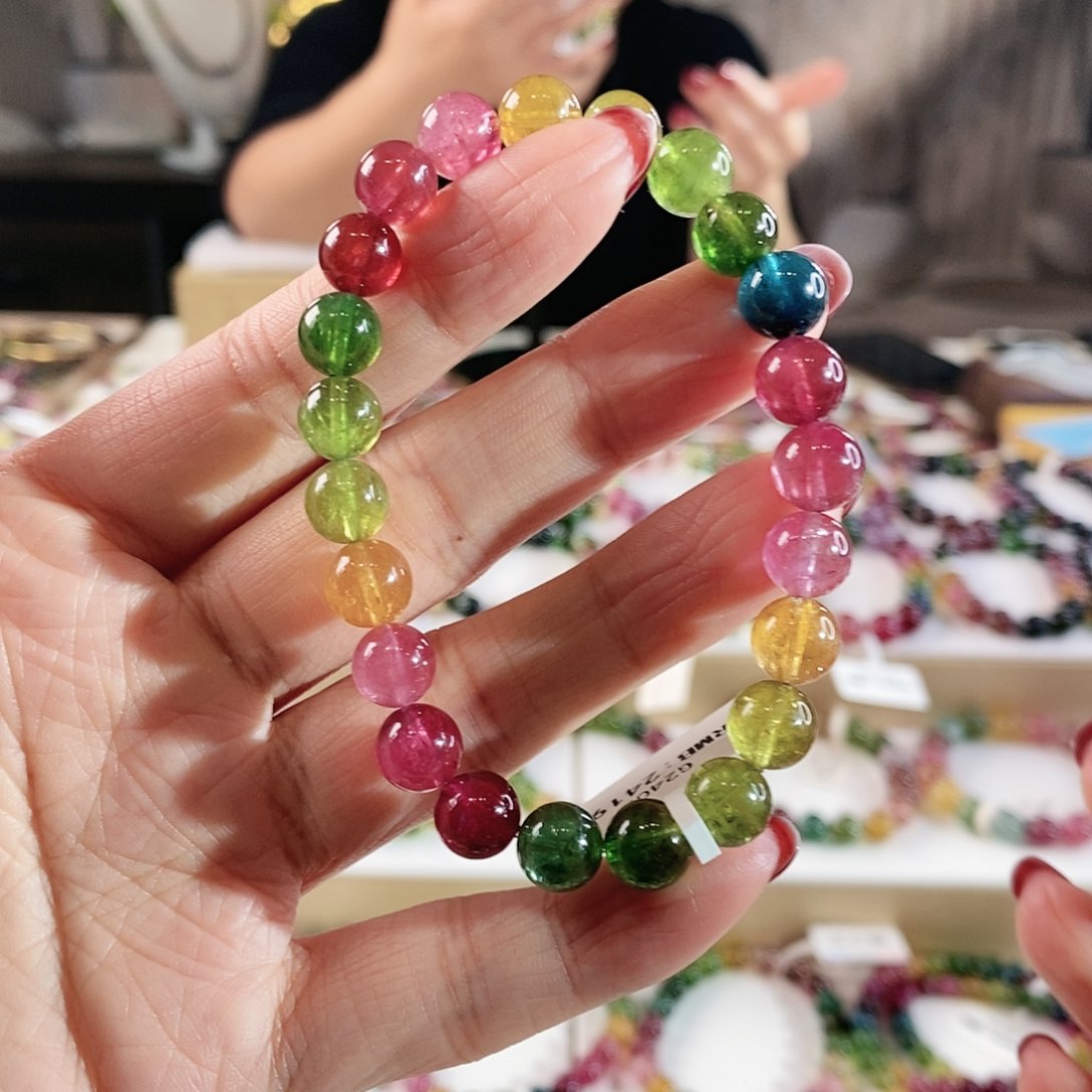 碧玺手链未镶嵌G2402单圈颜色微差