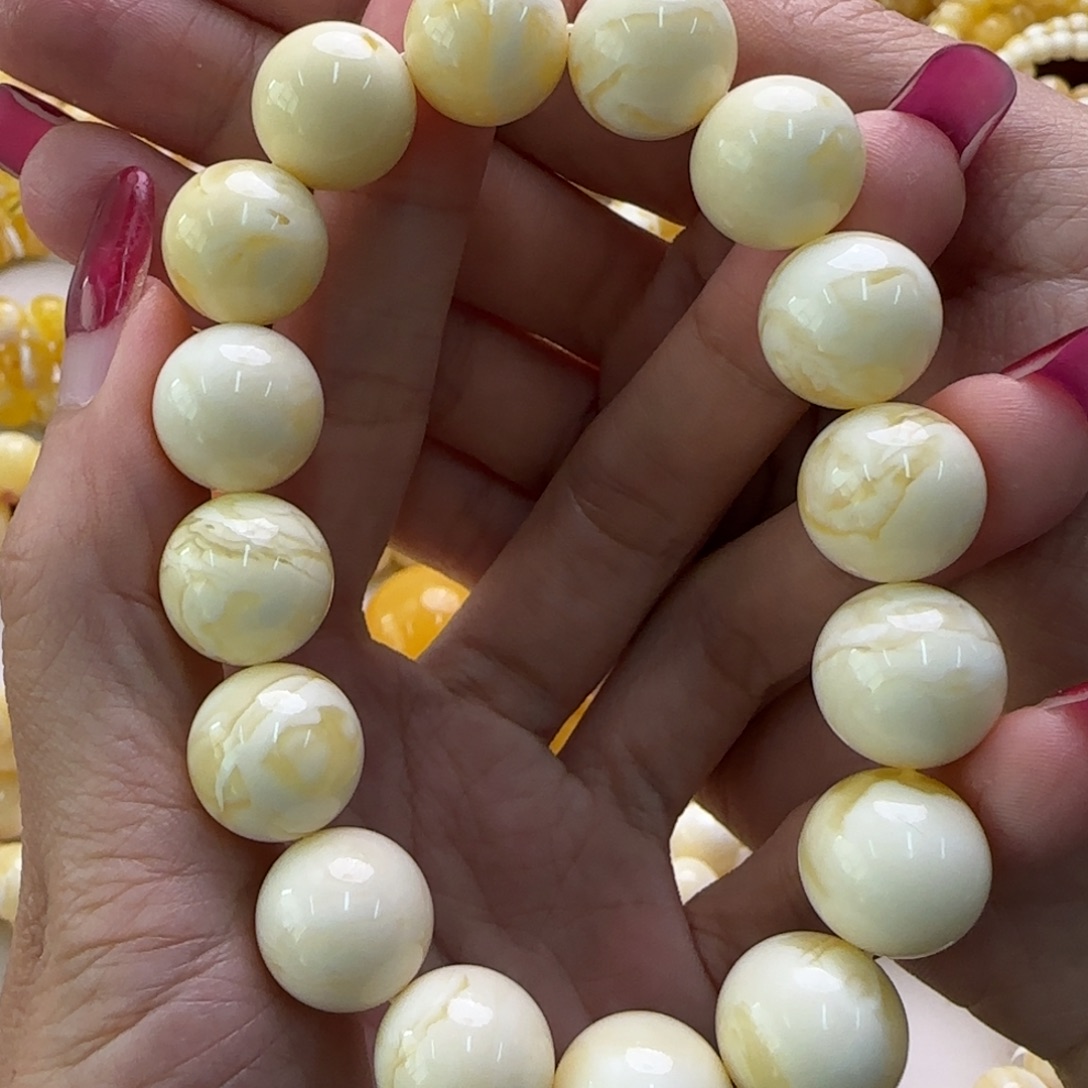 琥珀未镶嵌手链蜜蜡手串