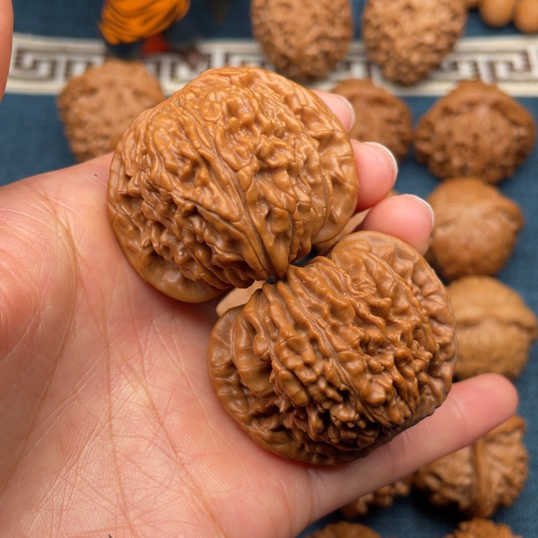 把件文玩核桃44全品密纹复刻底汉高楼