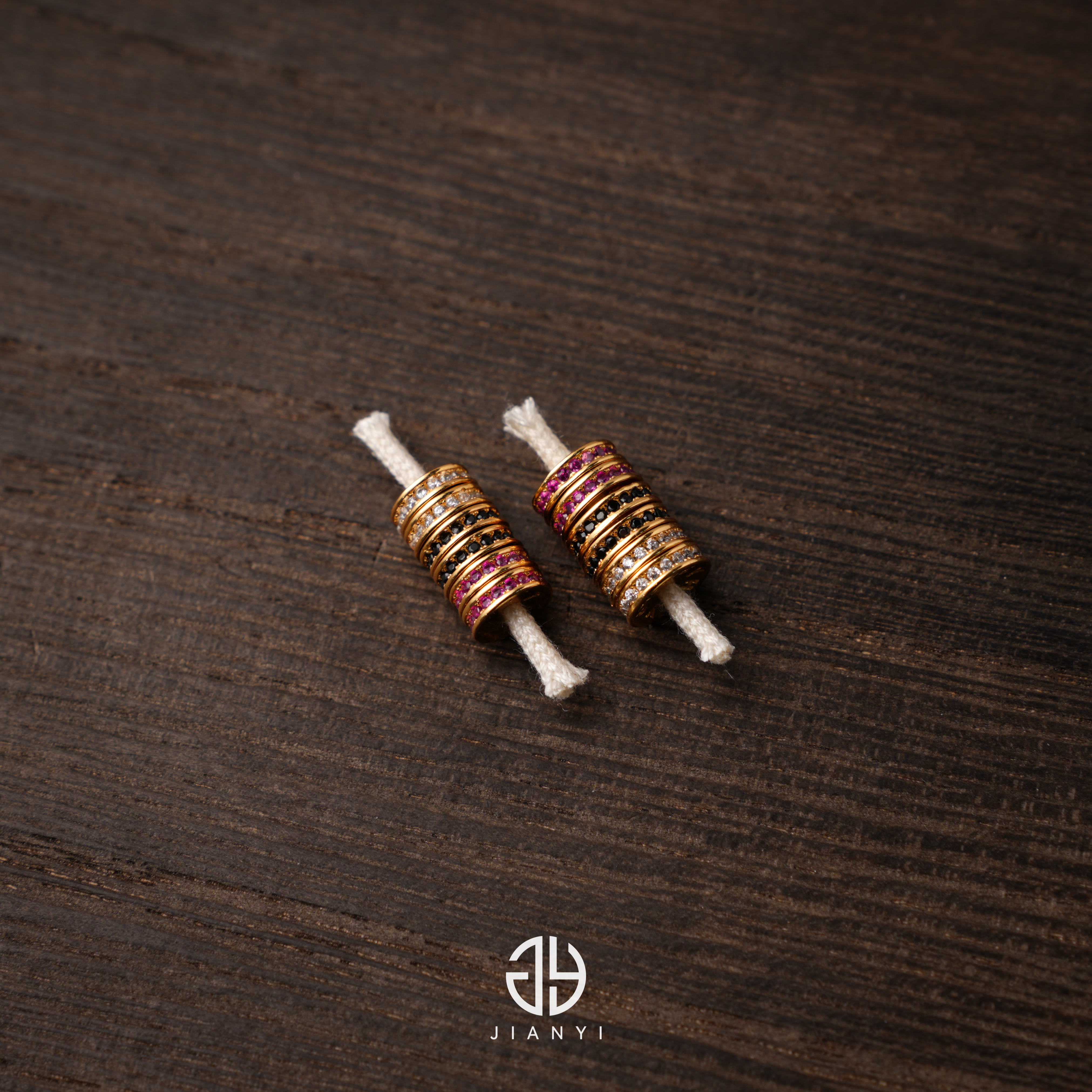 【见一文玩】彩钻内凹直切归圆镀金隔片卡环百搭珠串文玩配饰 JY081