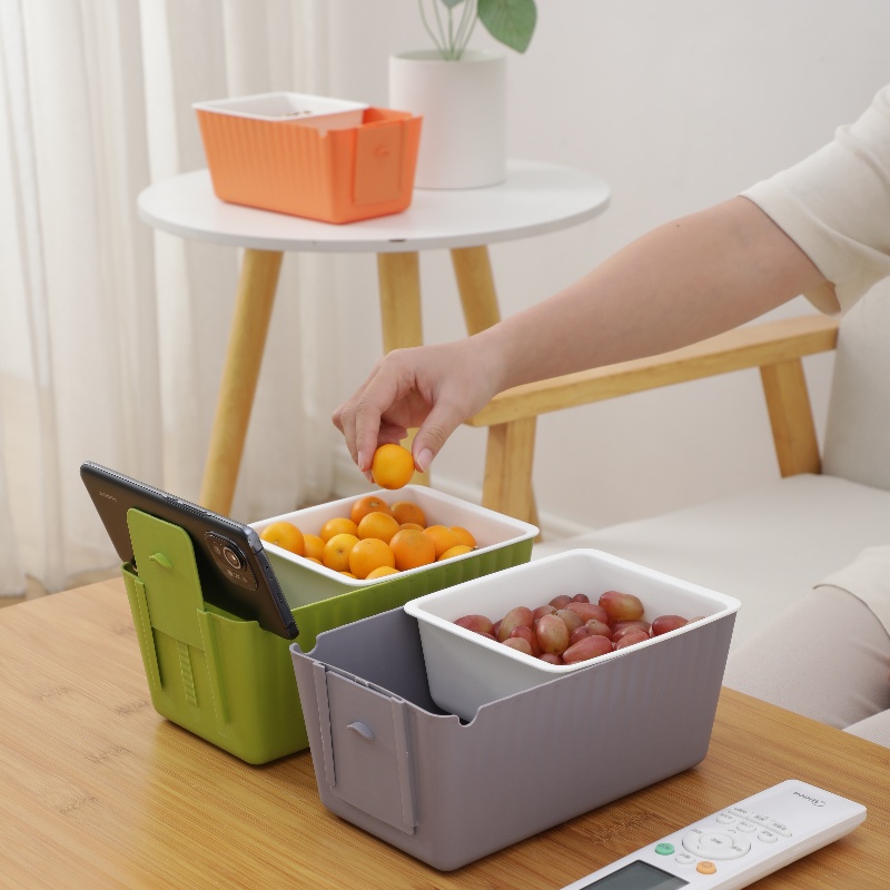 【三合一】家用零食瓜子盒客厅水果沥水篮客厅桌面多功能果盆收纳盒