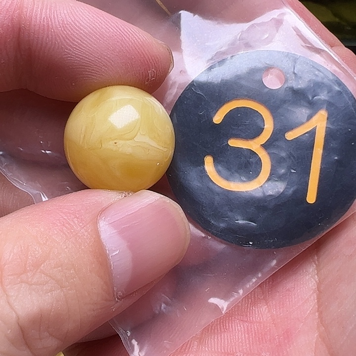 蜜蜡未镶嵌珠宝奇石18.5mm微花粉