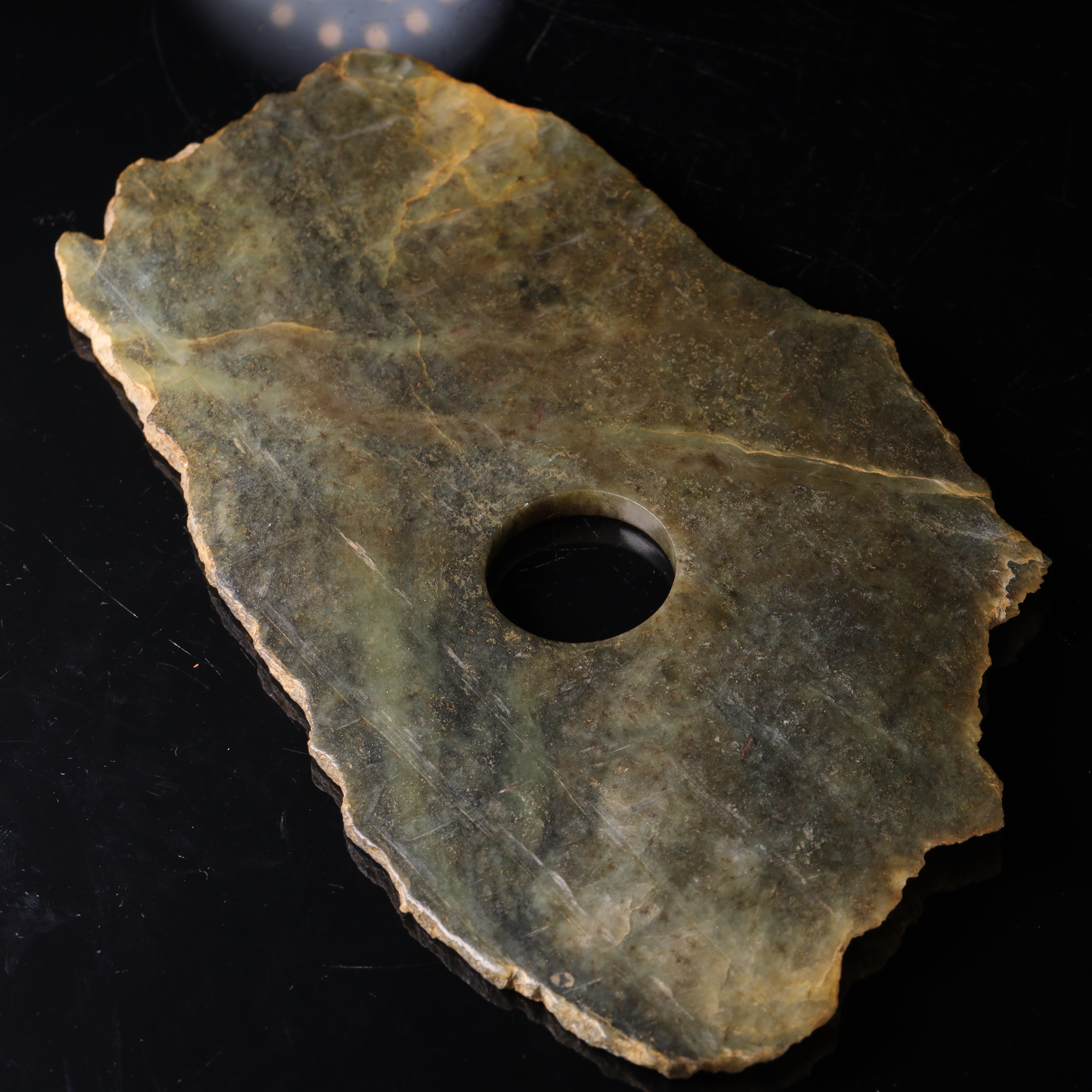 明代和田玉玉璧（残）