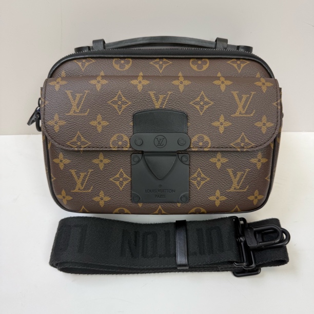 99新 LouisVuitton/路易威登 棕老花斯洛克手提斜挎包2230