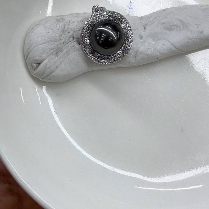 银S925镶嵌颈饰海水珍珠9-10mm