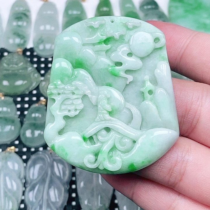 翡翠未镶嵌吊坠(不含链)