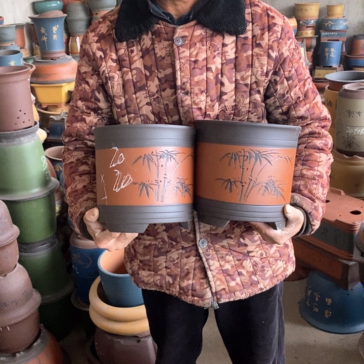 紫砂花盆紫砂花盆