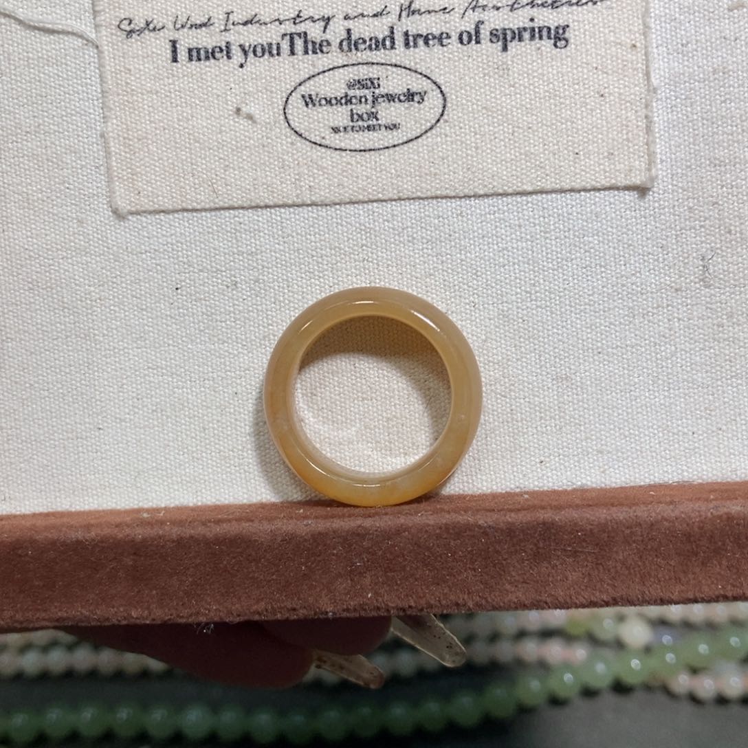 和田玉（黄玉）戒指未镶嵌C****啊