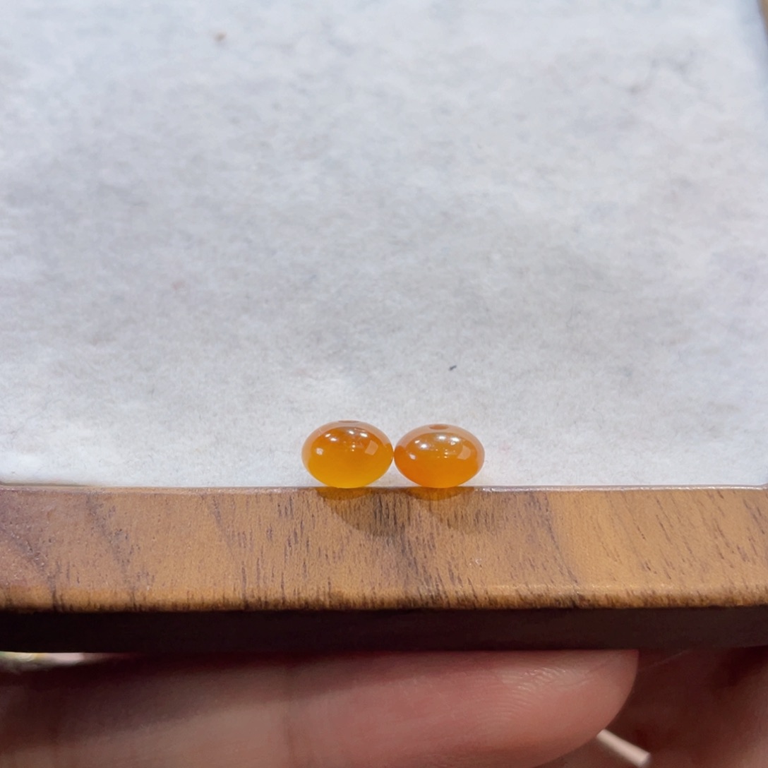 翡翠手链未镶嵌卡6*4冰红翡算盘珠