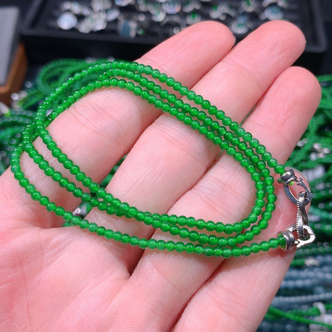 翡翠手链未镶嵌天然