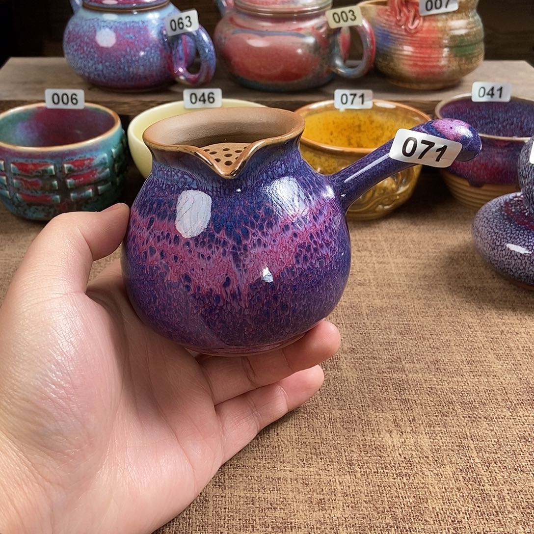 瓷片钧瓷茶壶茶具