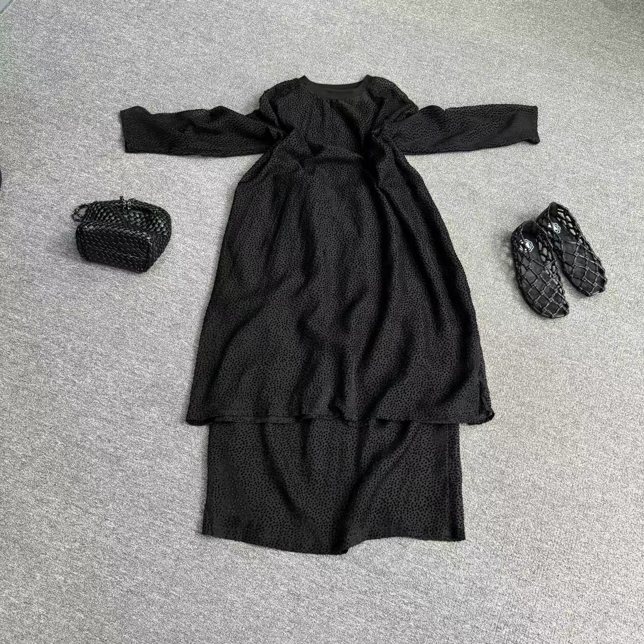 瑶睿安No退No换！！慎拍 ！休闲套装黑色两件套宽松高级感套装 932