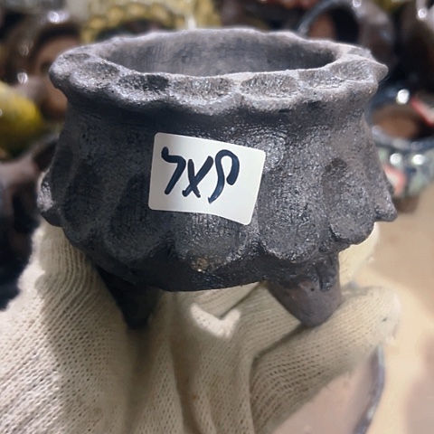 红陶粗陶花盆手工