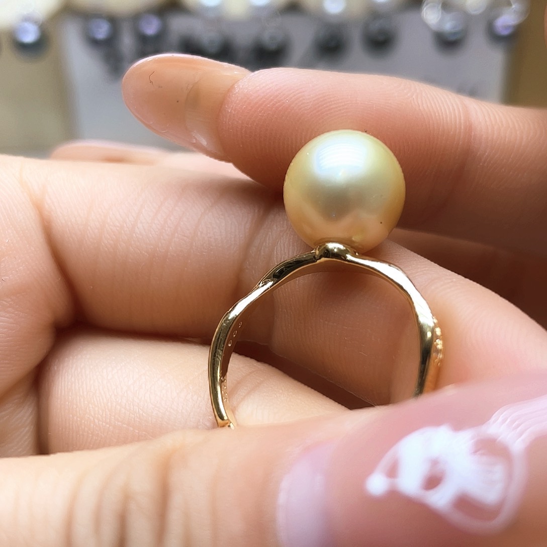 海水珍珠戒指银S925镶嵌