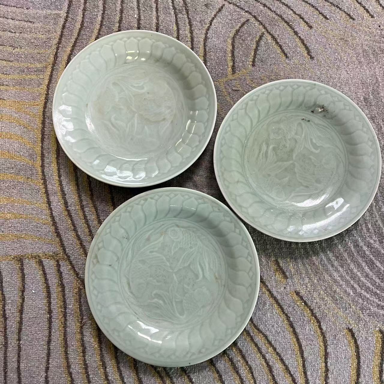 F230创汇龙泉青釉金玉满堂赏盘【其一】