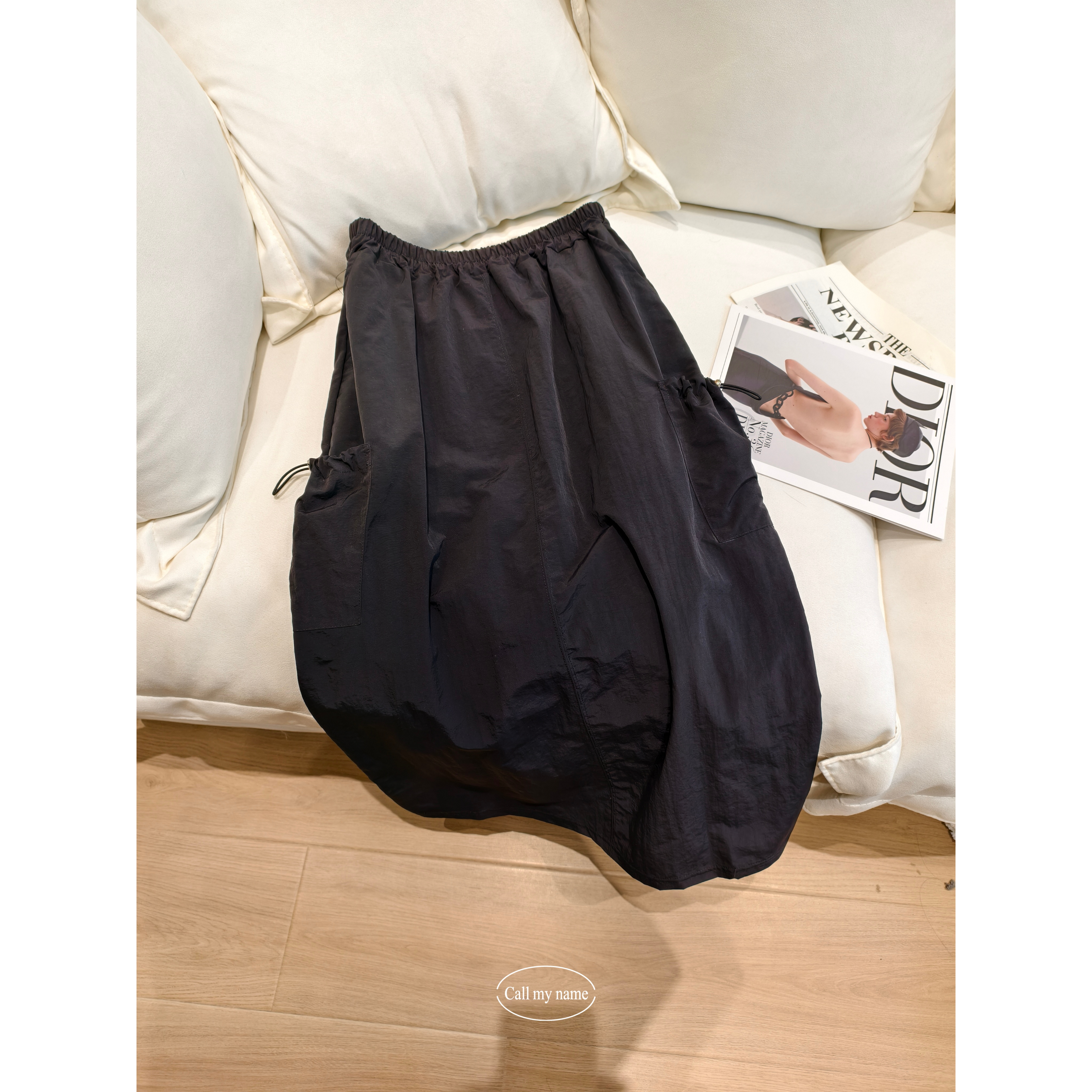 韩国代购. Eiffel降落伞半身裙 潮人必备 m042907