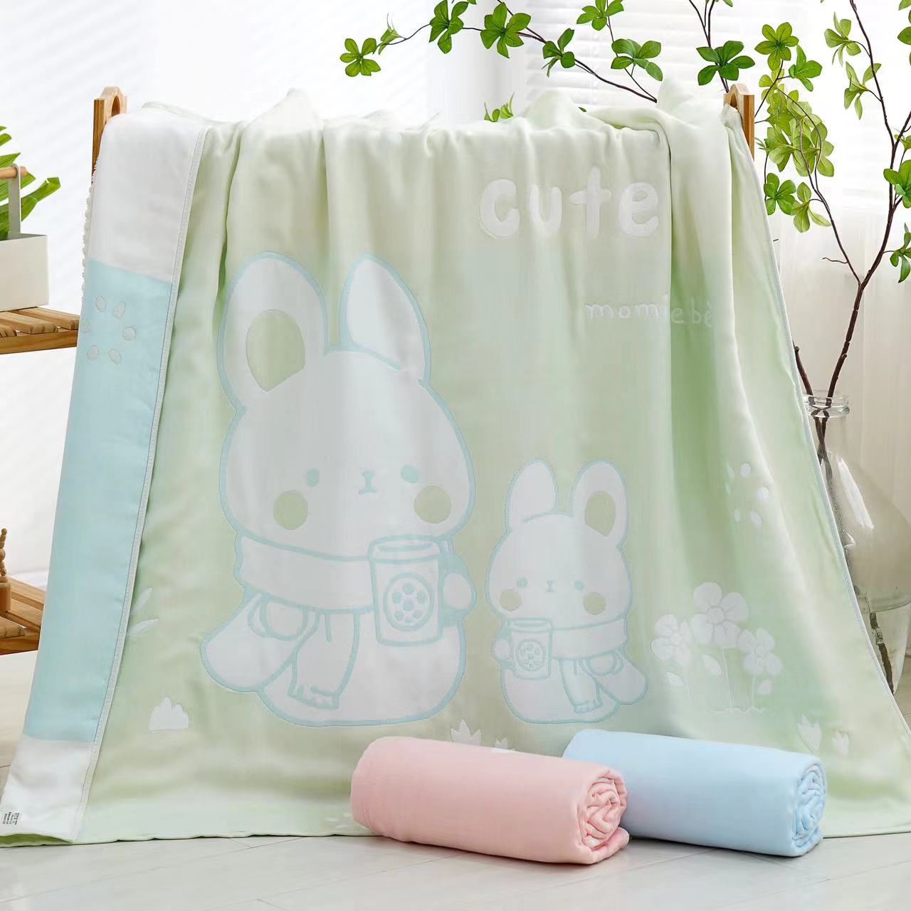 新生儿四层天丝竹棉毯多功能毯