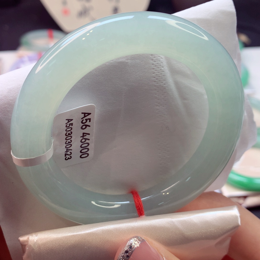 翡翠手镯未镶嵌18号圆条77