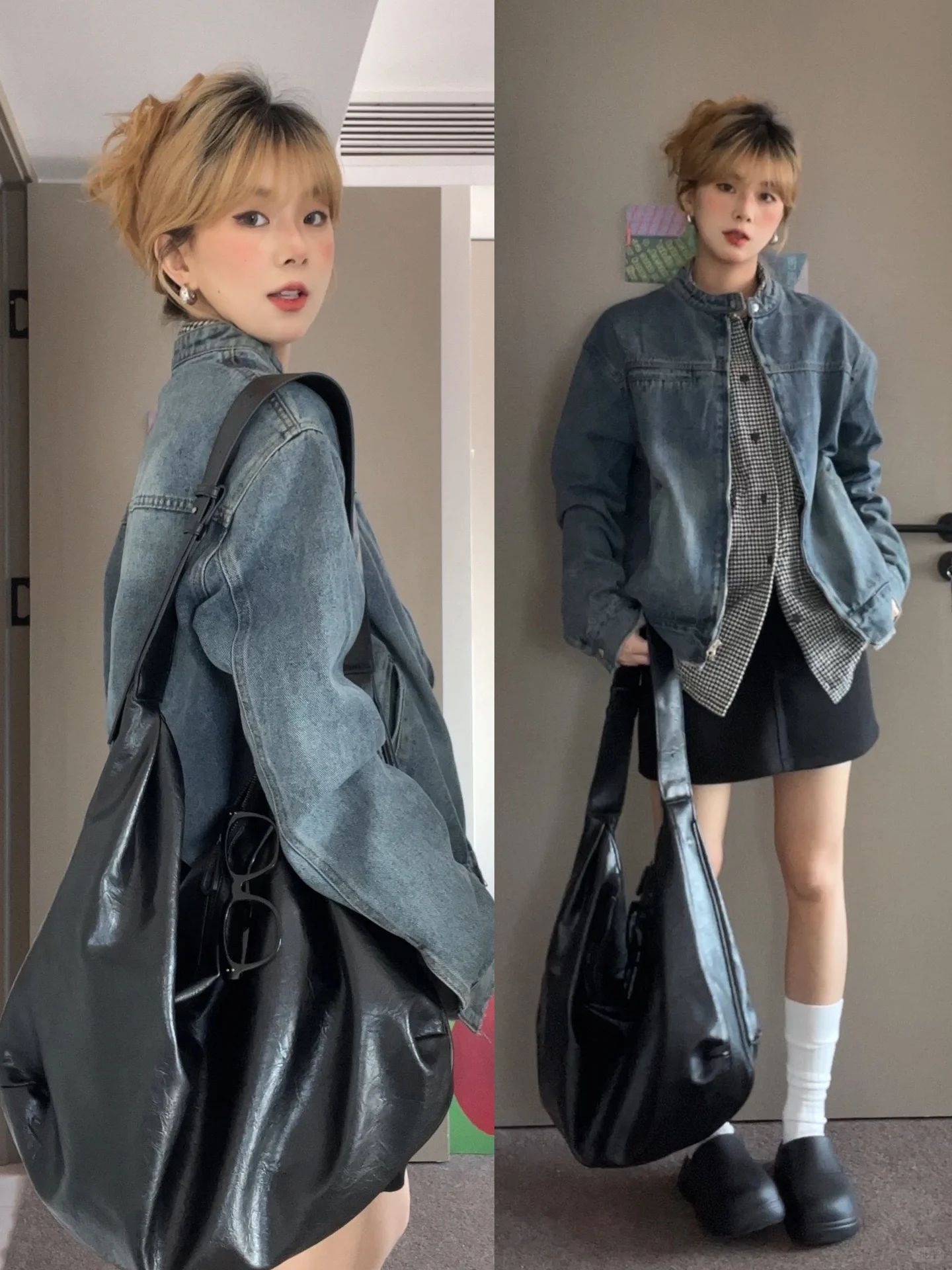 美式高级感做旧牛仔长袖外套女秋季超好看显瘦别致外搭开衫夹克潮