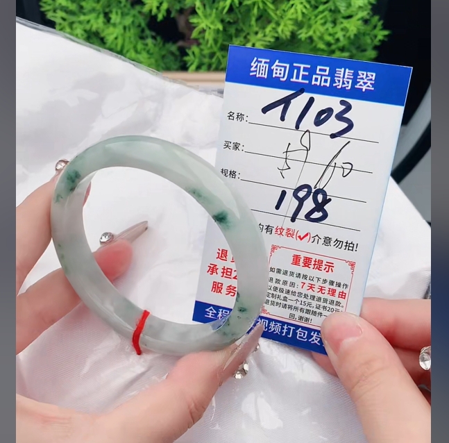 T103缅甸翡翠手镯处理198/条【一物一证】实物以直播间为准