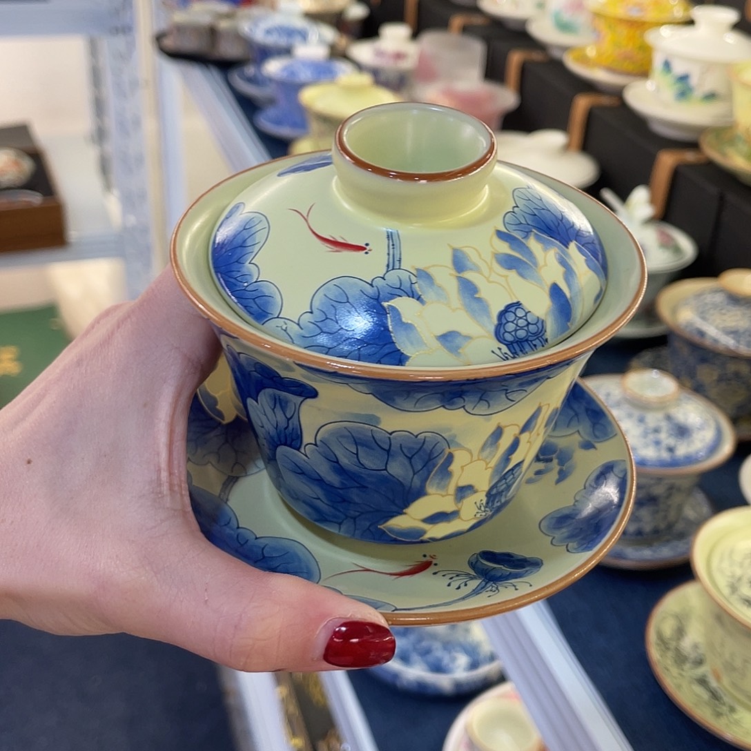 陶景德陶瓷盖碗茶具