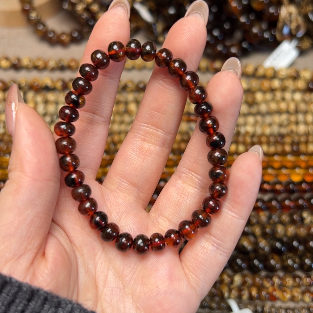 琥珀手链未镶嵌抚顺琥珀血珀