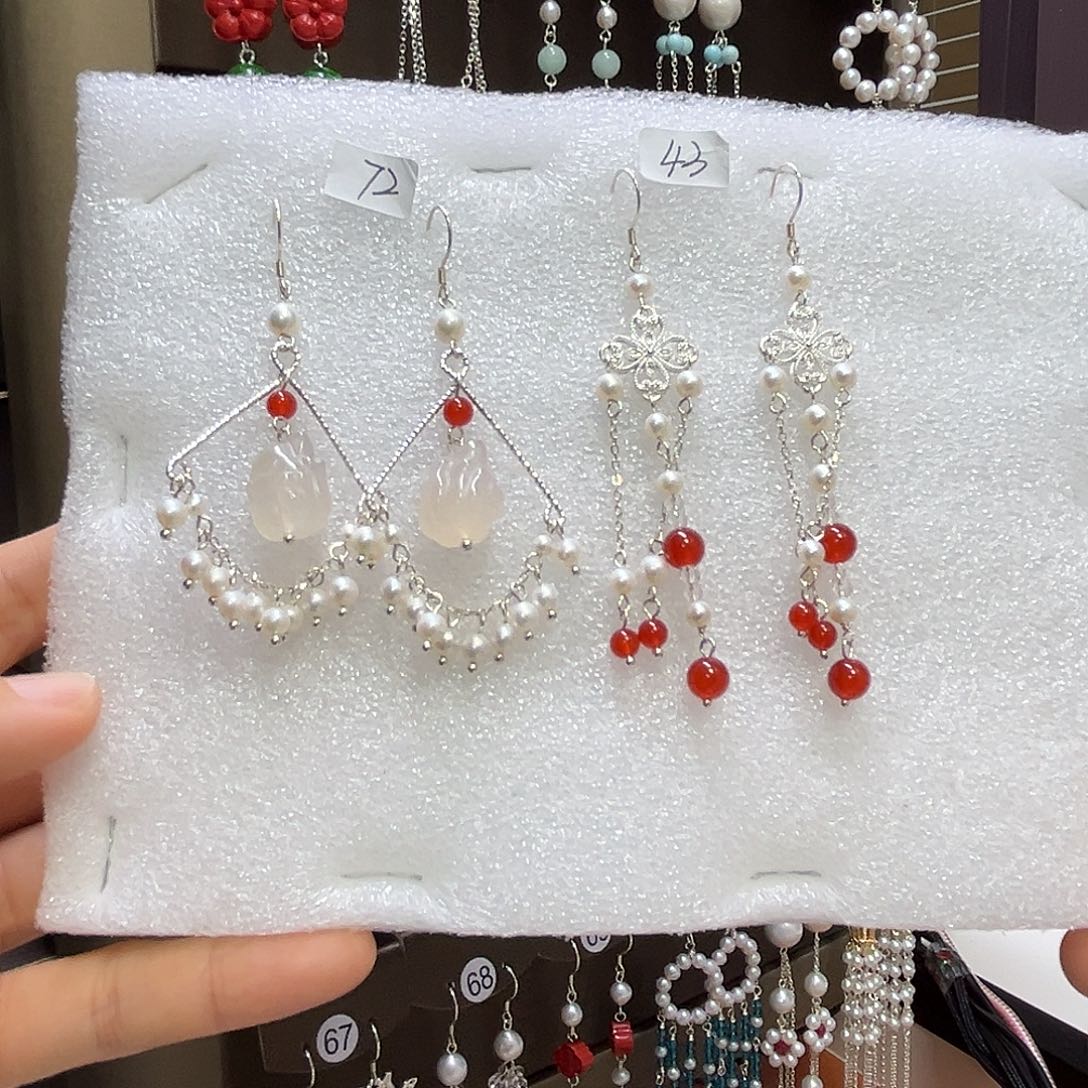 甜***贝925银博雅手作S925纯银耳饰