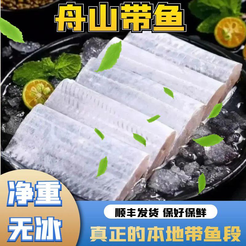 【中段】正宗舟山新鲜东海小眼睛带鱼 油脂丰富 无冰无水7-9段/盒