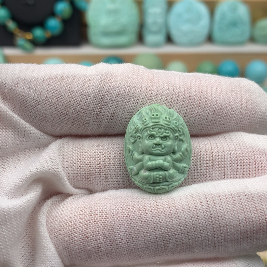 未镶嵌绿松石珠宝奇石16.8mm
