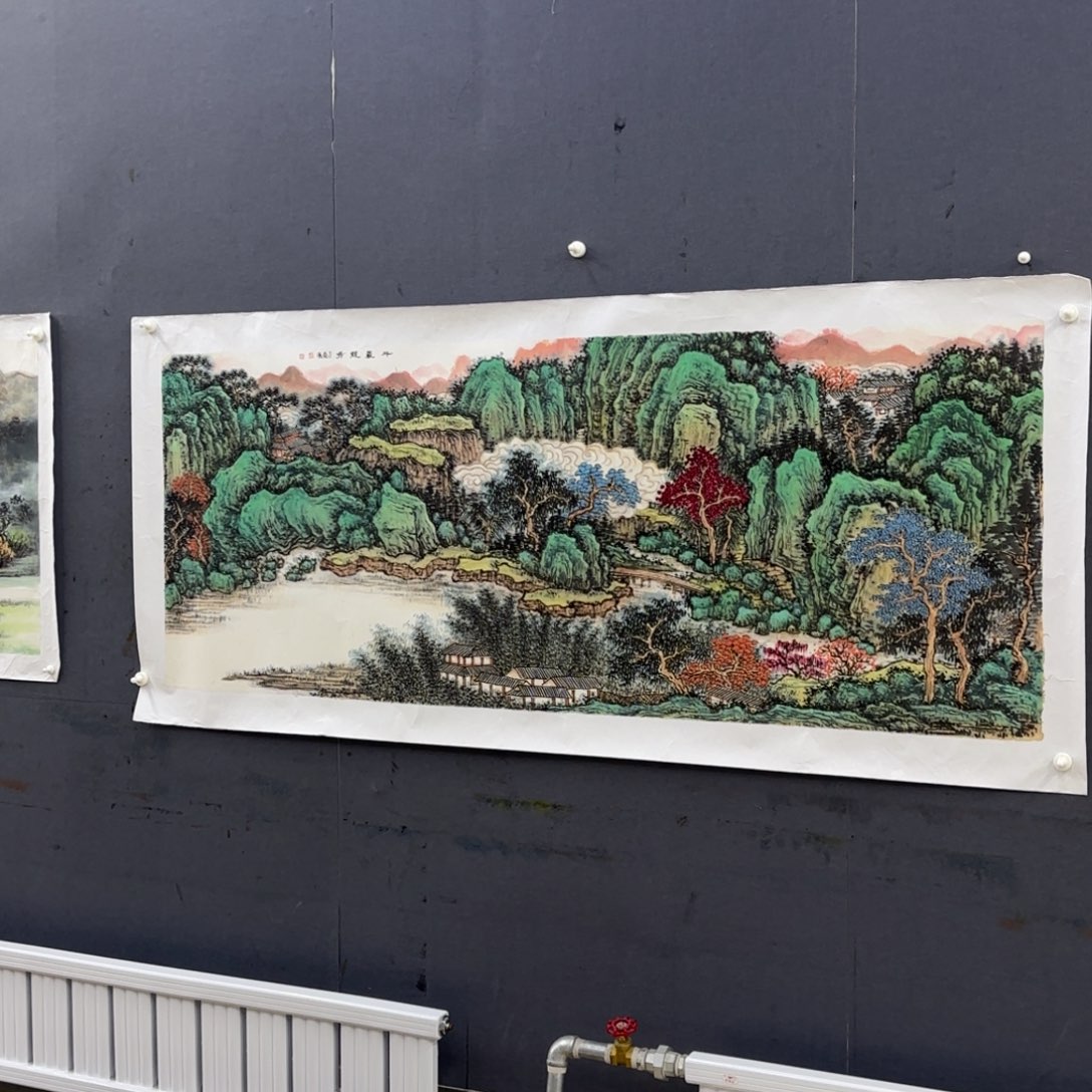 龙***爷国画叶成兰小六山水艺