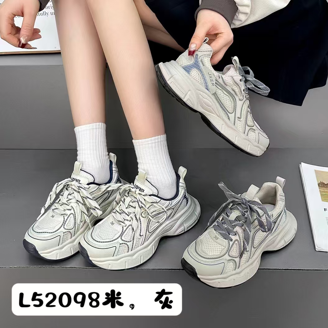 52098-D休闲高级感网面女鞋运动鞋子潮女款老爹鞋女潮