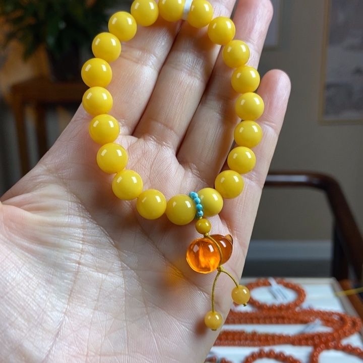琥珀手链未镶嵌蜜蜡手串9