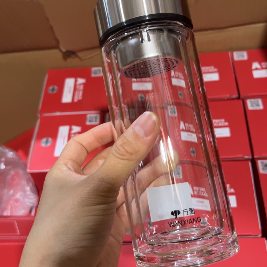 万象时空知了v929玻璃杯340玻璃杯➕杯套