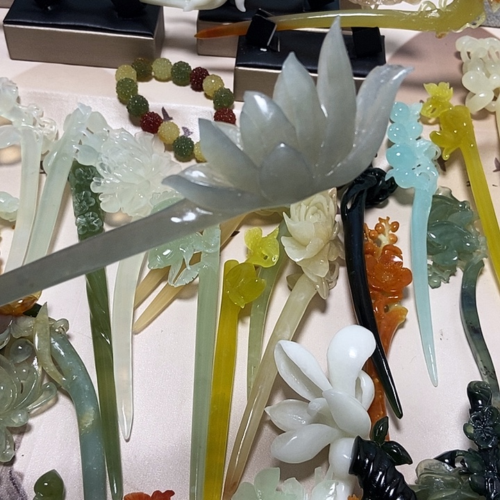 未镶嵌岫玉发簪发簪